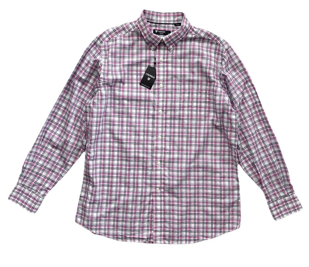 Daniel Cremieux Classics Nwt White & Pink Navy Stripe Plaid Long Sleeve Shirt XL